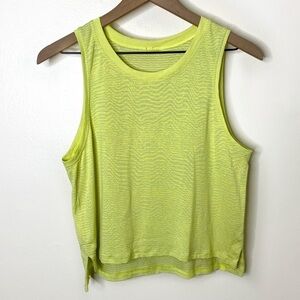 Lululemon Train To Be Tank Top Ripple Wave Electric Lemon
